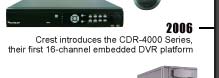 2006: Crest introduces the CDR-4000 Series, their first 16-channel embedded DVR platform