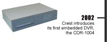 2002: Crest introduces its first embedded DVR, the CDR-1004